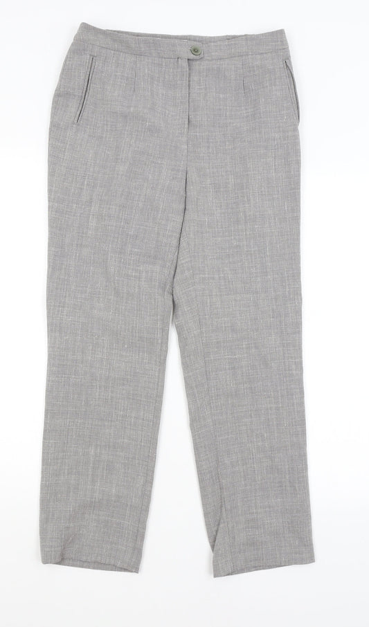 Womens UK Size 12 Damart Regular Fit Grey Trousers