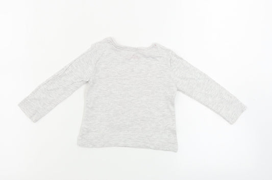 Young Dimension Girls Grey Basic T-Shirt Size 9-12 Months