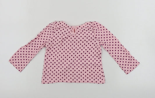 Mini Club Pink Polka Dot Basic T-Shirt Size 12-18 Months