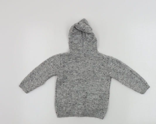 RR Boys Grey Cardigan Hoodie Size 2 Years