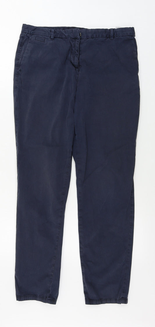 Womens UK Size 12 CAPSULE Regular Fit Blue Trousers