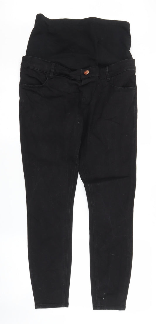 Additional front view of ASOS women’s black jegging jeans, size UK 12, 27-inch leg
