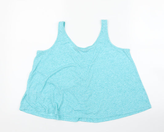 Womens UK Size 8 New Look Blue Cropped Tank