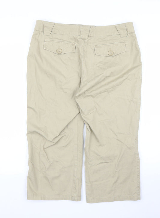 Womens UK Size 14 BHS Regular Fit Bloomer Beige Trousers