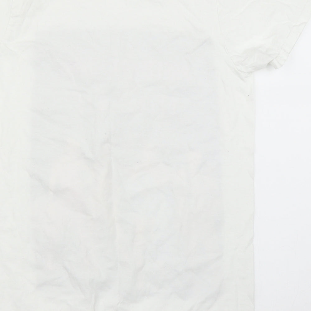 Womens UK Size S Gildan White Basic T-Shirt