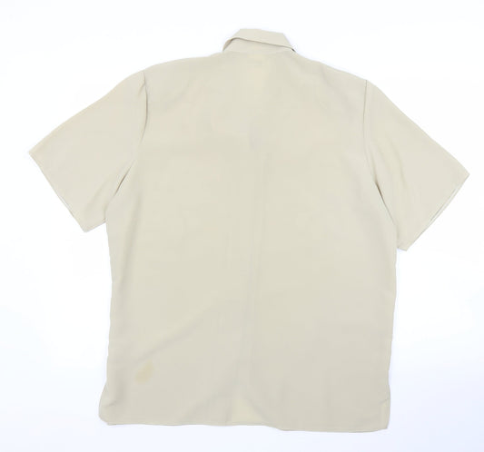 Womens UK Size 16 Preworn Beige Basic Blouse