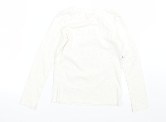 NEXT Girls White Basic T-Shirt Size 10 Years