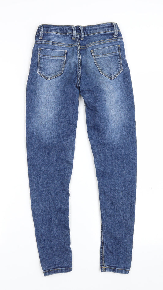 Candy Couture Girls Blue Denim Skinny Jeans Size 9 Years