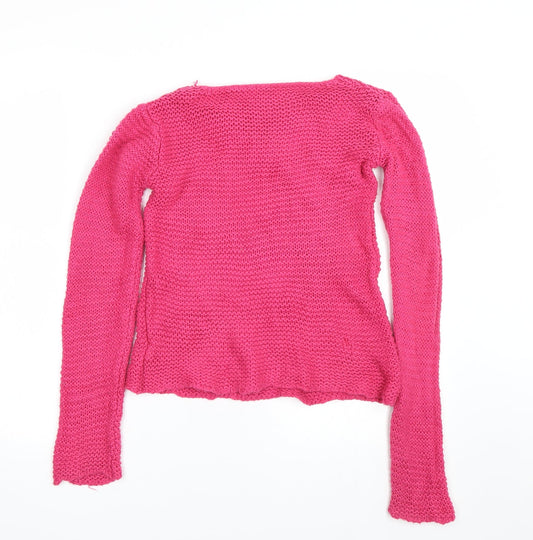 St Bernard Girls Pink Pullover Jumper Size 9 Years