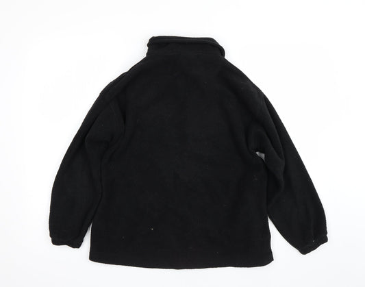 Cracker robi Girls Black Fleece Full Zip Sweatshirt Size 9-10 Years