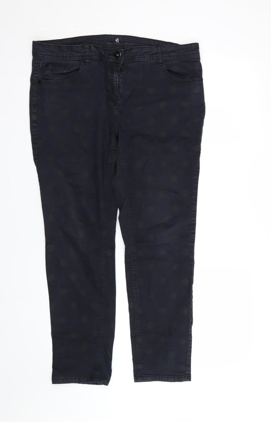 Womens UK Size 16 South Regular Fit Skinny Black Jeans