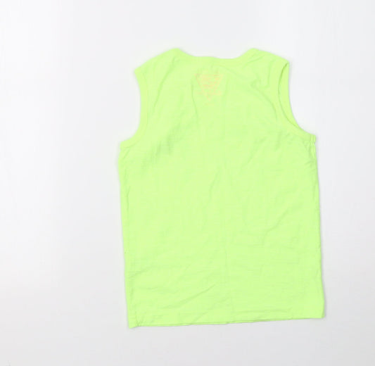 Matalan Girls Green Basic T-Shirt Size 7 Years