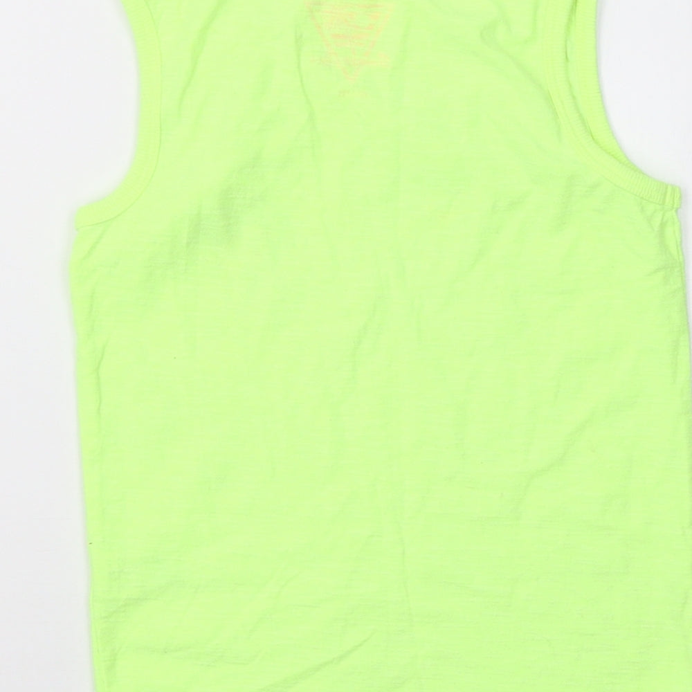 Matalan Girls Green Basic T-Shirt Size 7 Years