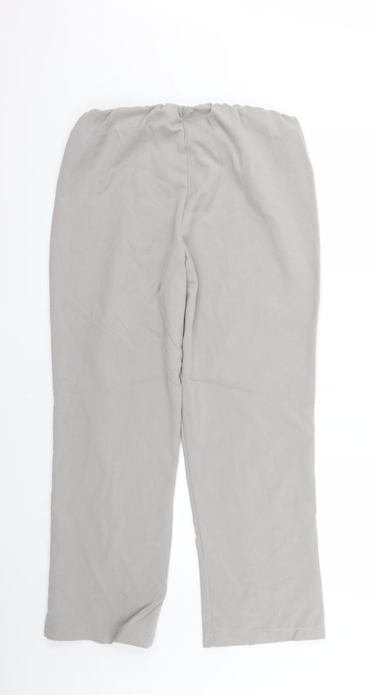 BASSINI Womens Grey Trousers Size 14 L23 in