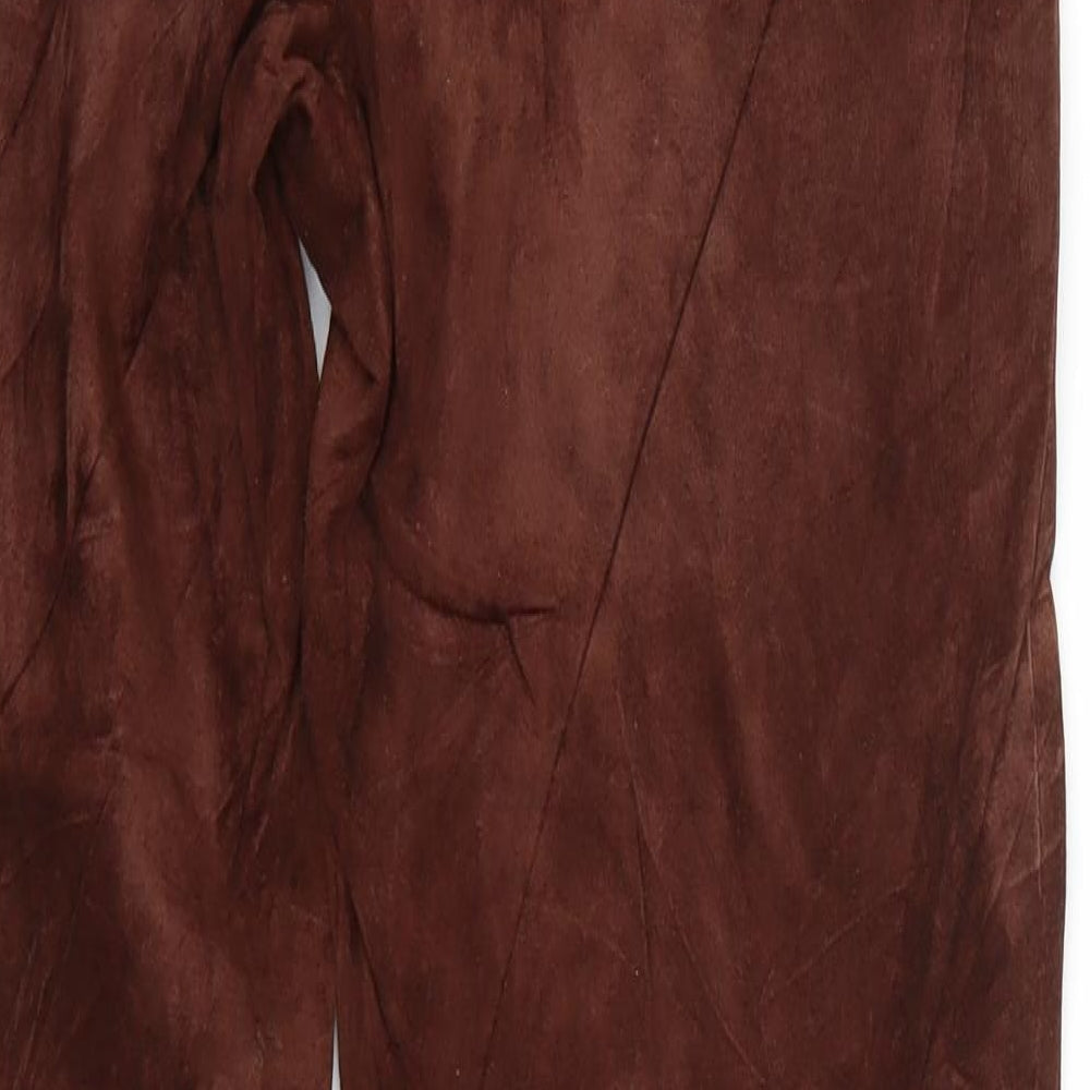 Womens UK Size 10 Marks and Spencer Regular Fit Brown Trousers
