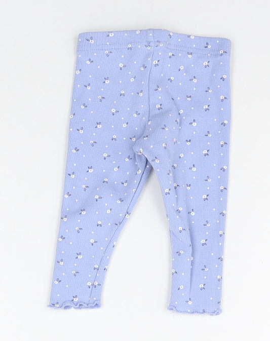 Primark Baby Blue Geometric Jogger Trousers Size 6-9 Months