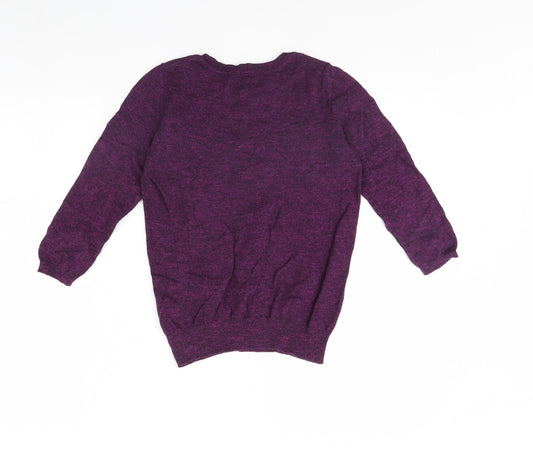 Womens UK Size 6 New Look Purple Pullover Jumper