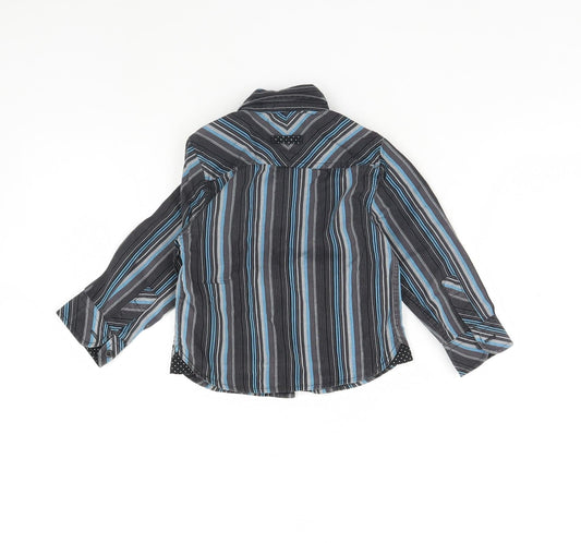 M&S Boys Grey Striped Basic Button-Up Size 18-24 Months