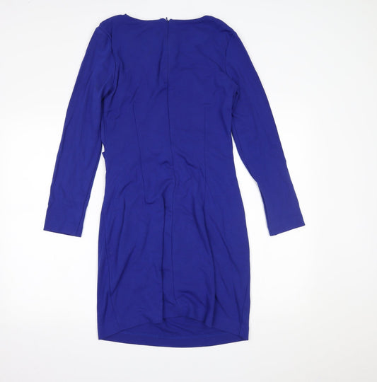 Mango Womens Blue Batik Bodycon Size M