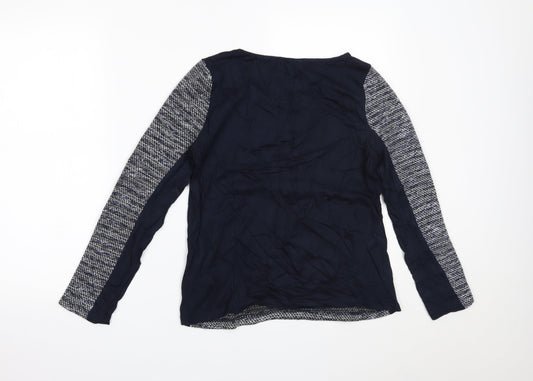 Womens UK Size S Oasis Blue Basic Blouse