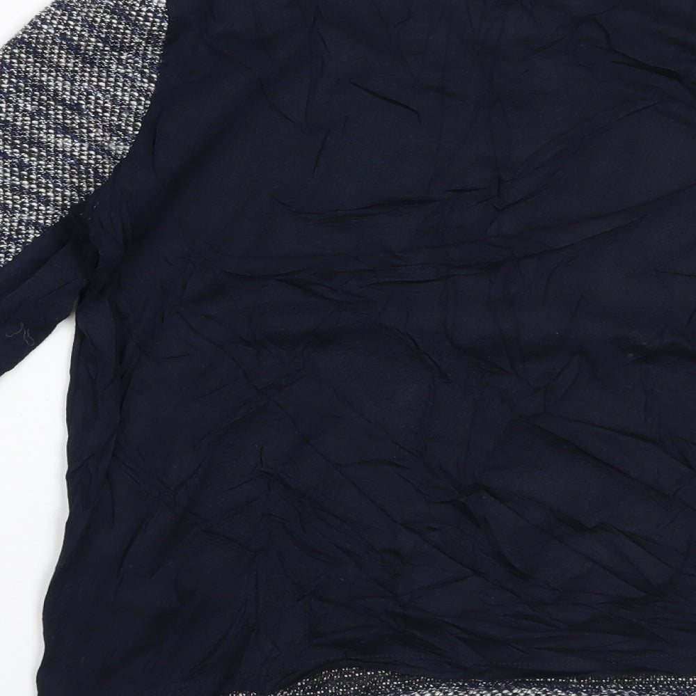 Womens UK Size S Oasis Blue Basic Blouse