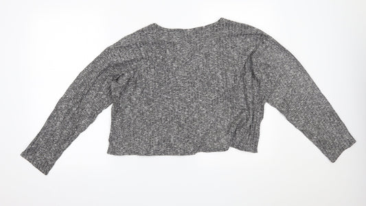 Womens UK Size 12 Topshop Grey Basic Blouse