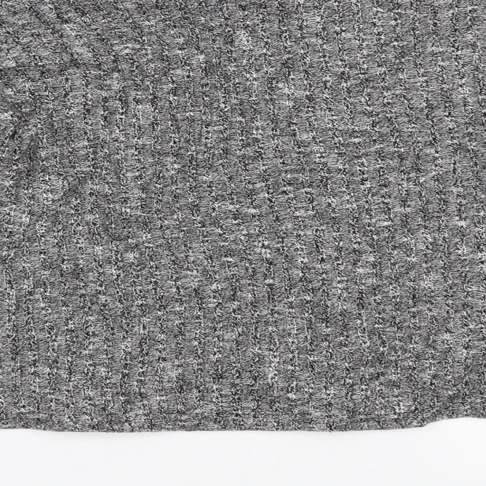 Womens UK Size 12 Topshop Grey Basic Blouse