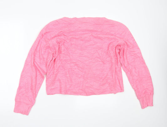 Womens UK Size S H&M Pink Pullover Jumper