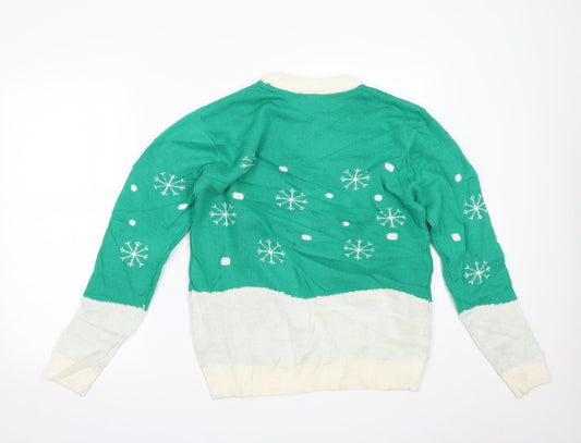 cargoquay Womens Green Pullover Jumper Size S