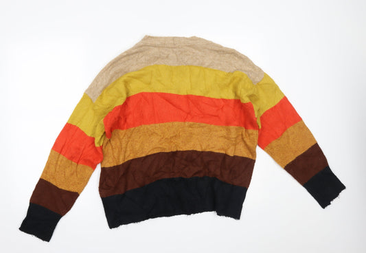 Warehouse Womens Multicoloured Pullover Jumper Size 14