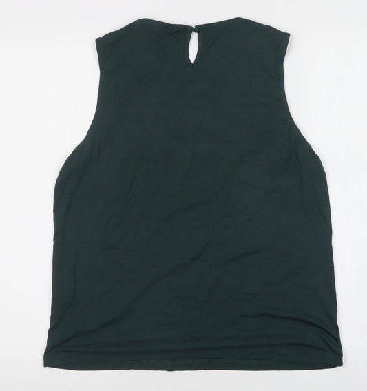 Select Womens Green Basic Tank Size L