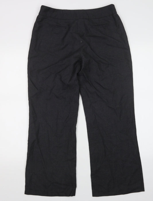 Elegance Womens Grey Trousers Size 12 L28 in