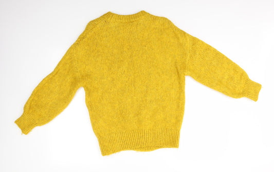 F&F Womens Yellow Pullover Jumper Size 8