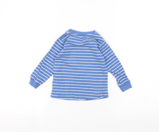 Mothercare Baby Blue Striped Basic T-Shirt Size 12-18 Months