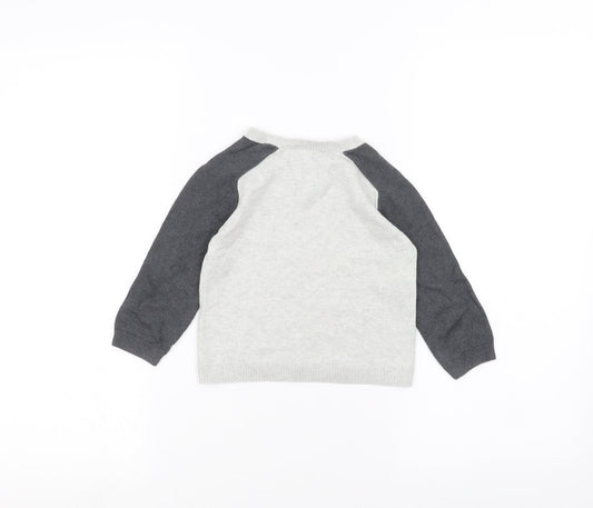Marks and Spencer Baby White Pullover Jumper Size 12-18 Months
