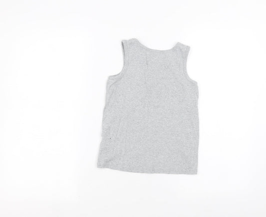 Marks and Spencer Boys Grey Basic Tank Size 9-10 Years