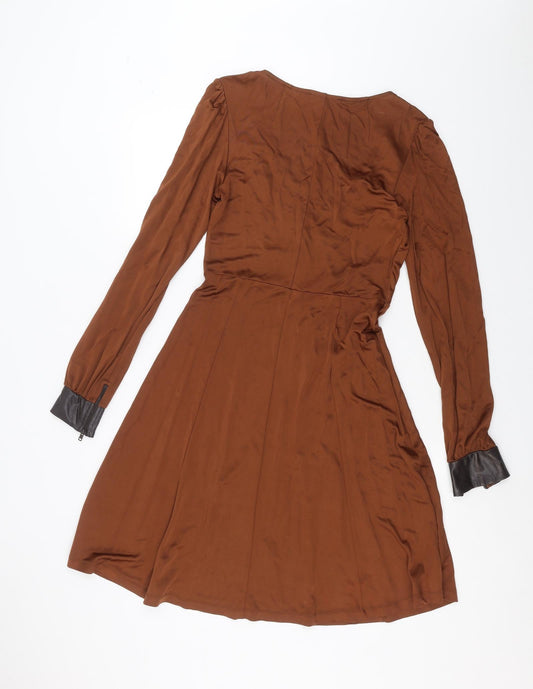 Marks and Spencer Womens Brown A-Line Size 10