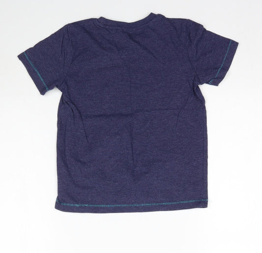 BHS Boys Blue Basic T-Shirt Size 5-6 Years