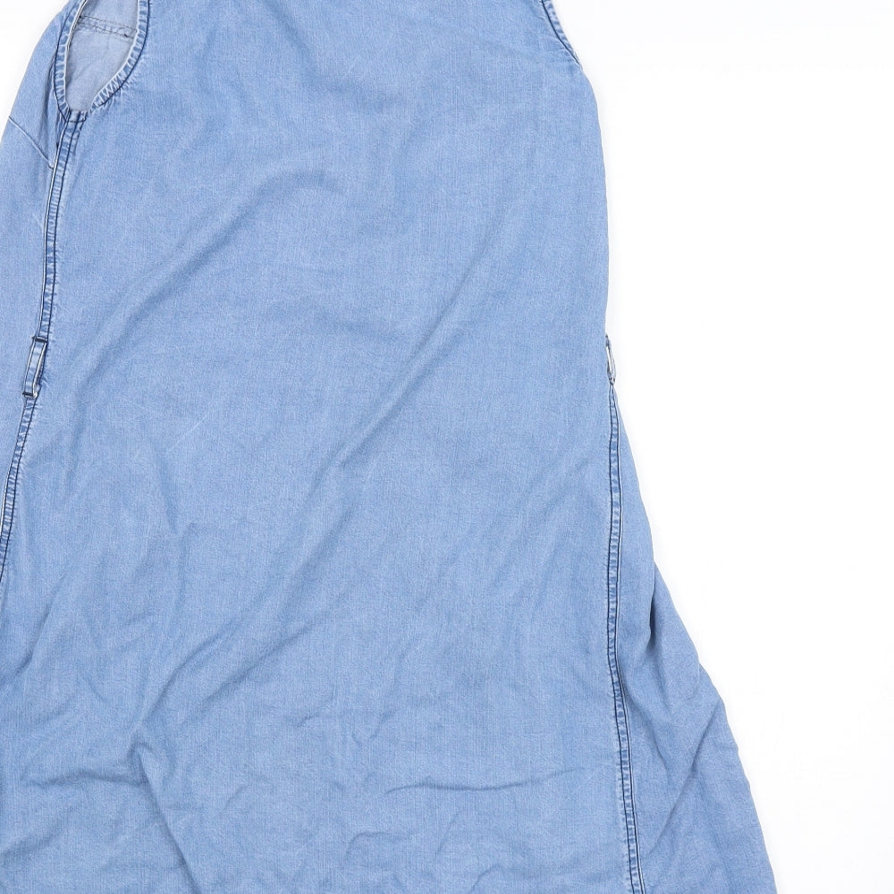 Womens UK Size 8 BY VERY Blue Basic Button-Up