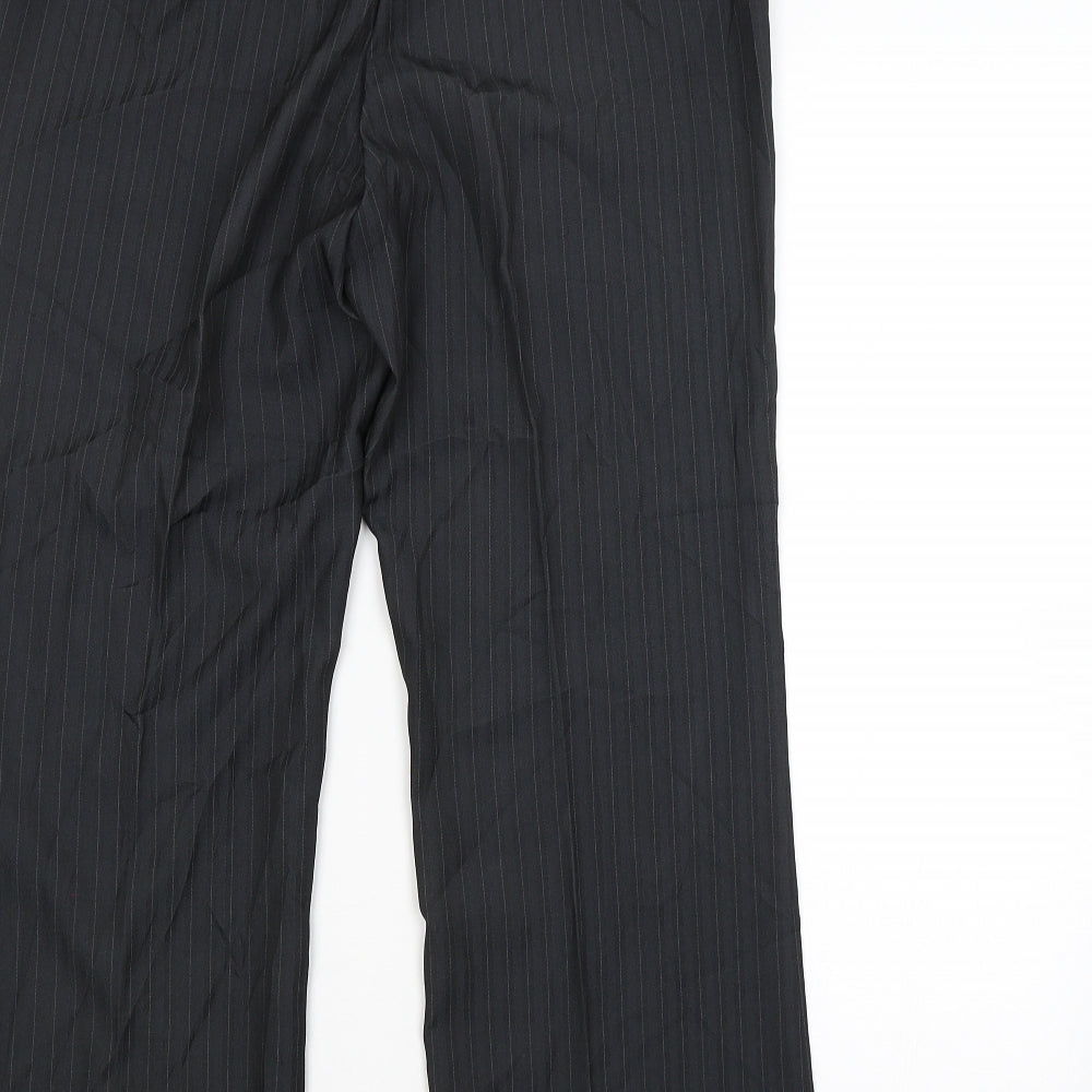 George Womens Grey Striped Trousers Size 12 L26 in