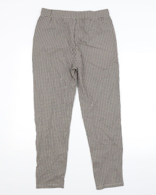 SheIn Womens Multicoloured Check Trousers Size L L27 in