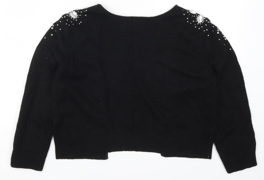Womens UK Size M H&M Black Cardigan Jumper