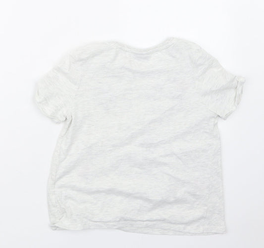 Matalan Girls Grey Basic T-Shirt Size 9 Years
