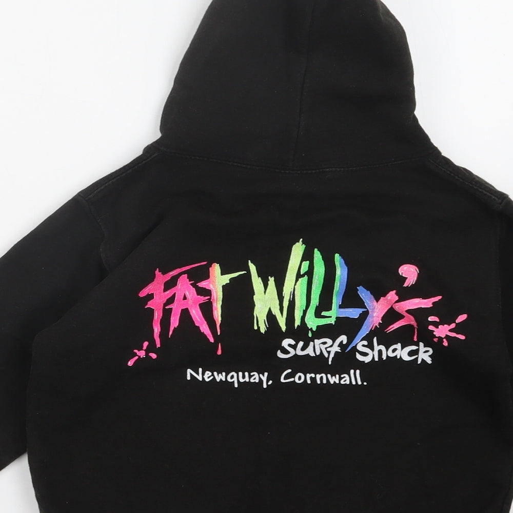 Awdis Girls Black Pullover Hoodie Size 5-6 Years