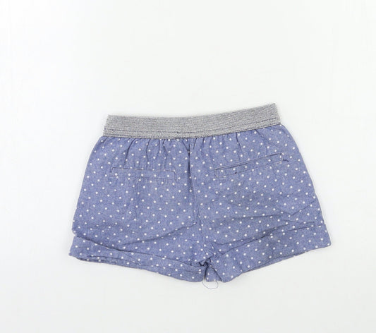 Hullabaloo Girls Blue Polka Dot Sailor Shorts Size 2-3 Years