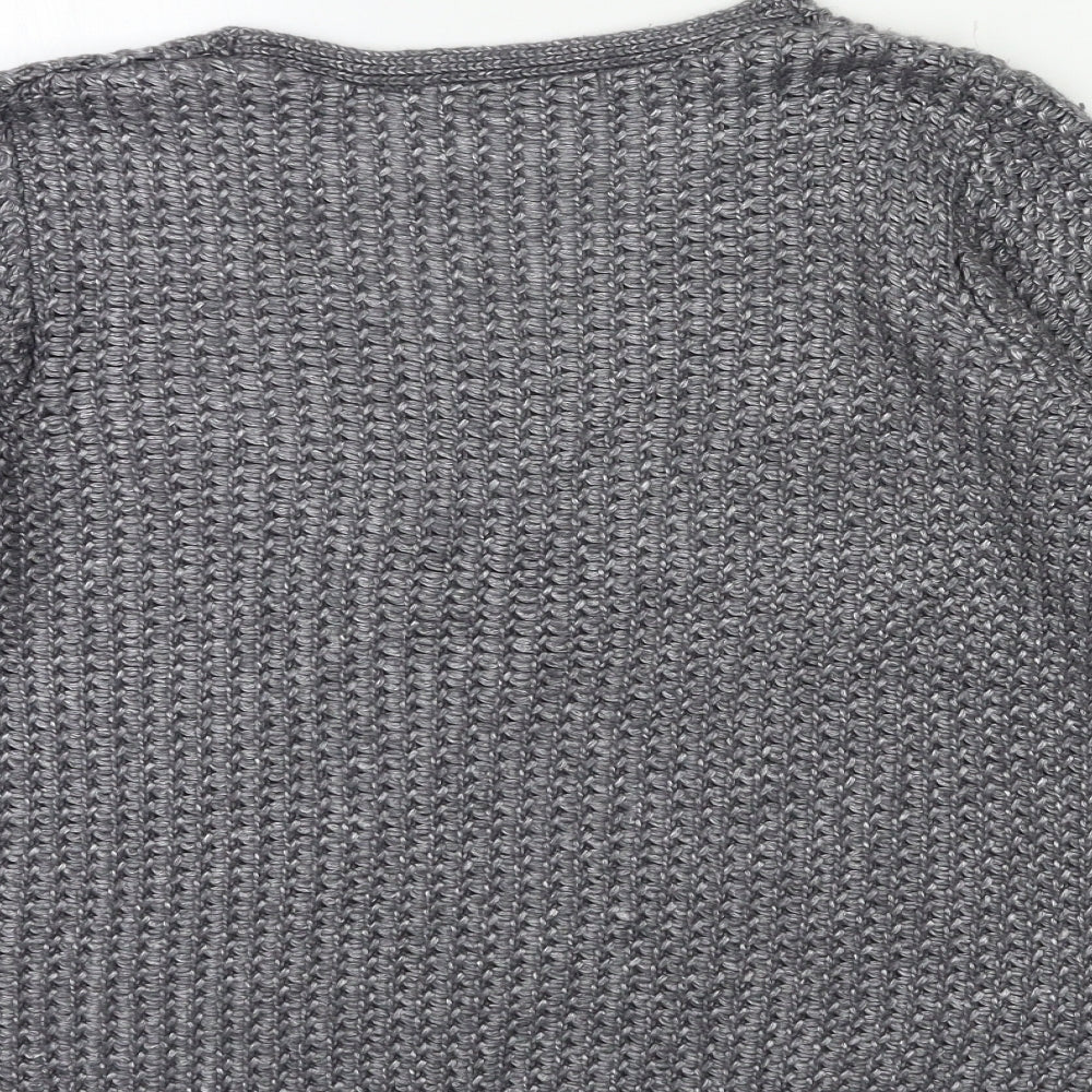 George Womens Grey Knit Pullover Jumper Size M