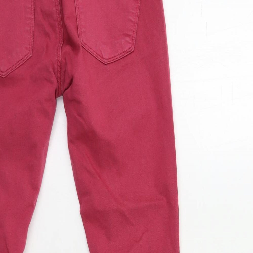 Topshop Womens Pink Denim Skinny Jeans Size 26 in L30 in