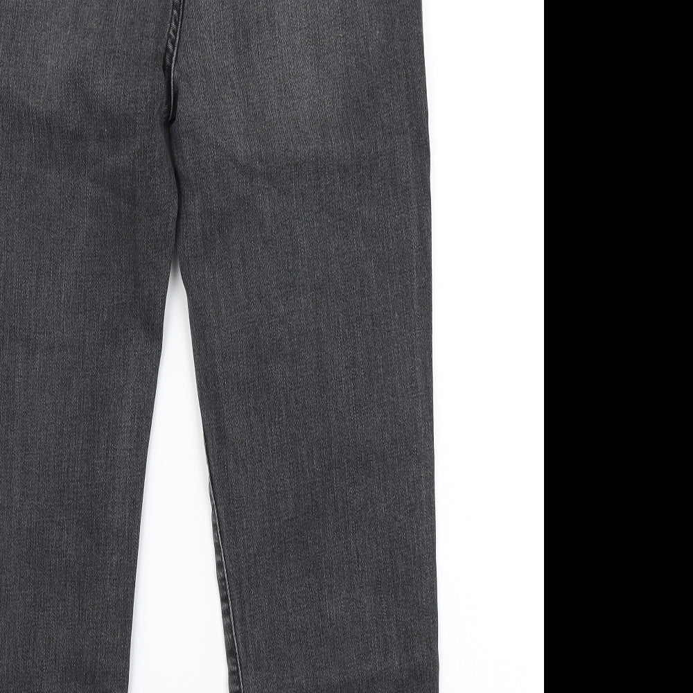 Red Herring Womens Grey  Denim Straight Jeans Size 8 L23 in