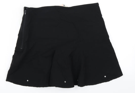 H&M Girls Black Pleated Skirt Size 15 Years