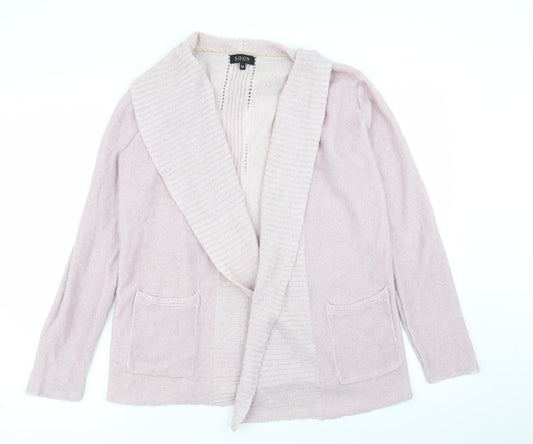 Soon Womens Pink Cardigan Jumper Size M